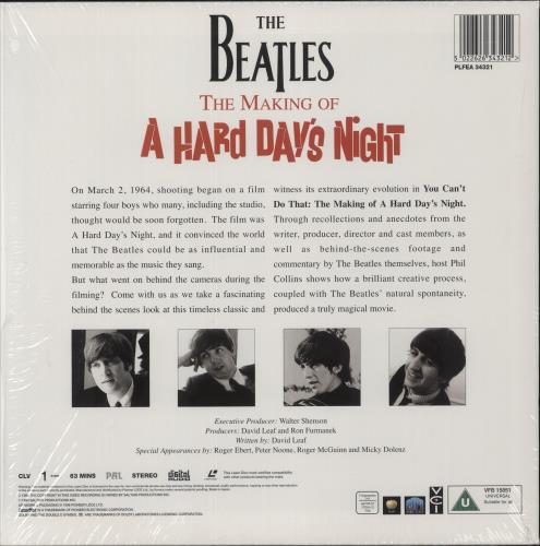 The Beatles The Making Of A Hard Day's Night - Shrink laserdisc / lazerdisc UK BTLLZTH704285