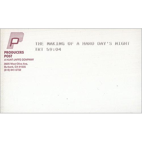 The Beatles The Making Of A Hard Day's Night video (VHS or PAL or NTSC) US BTLVITH158954