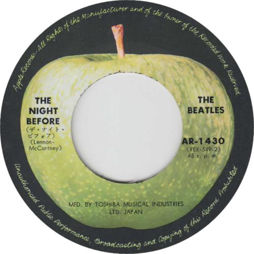 The Beatles The Night Before - 6th 7" vinyl single (7 inch record / 45) Japanese BTL07TH706478