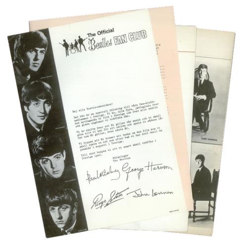 The Beatles The Official Beatles Fan Club Of Scandinavia memorabilia Swedish BTLMMTH523074