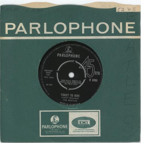 The Beatles Ticket To Ride - 1st [b] - EX 7" vinyl single (7 inch record / 45) UK BTL07TI555420