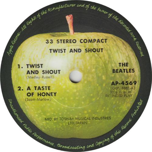 The Beatles Twist And Shout + Obi - 2nd 7" vinyl single (7 inch record / 45) Japanese BTL07TW740097