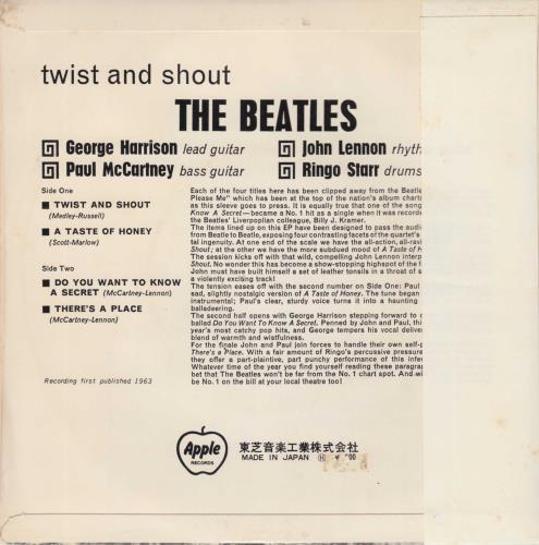 The Beatles Twist And Shout + Obi - 2nd 7" vinyl single (7 inch record / 45) Japanese BTL07TW740097