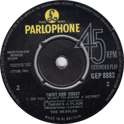 The Beatles Twist And Shout EP - 1st - VG 7" vinyl single (7 inch record / 45) UK BTL07TW565836