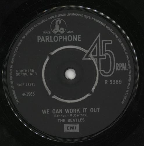 The Beatles We Can Work It Out - 1976 7" vinyl single (7 inch record / 45) UK BTL07WE462203