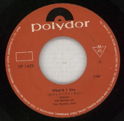 The Beatles What'd I Say - VG 7" vinyl single (7 inch record / 45) Japanese BTL07WH887735