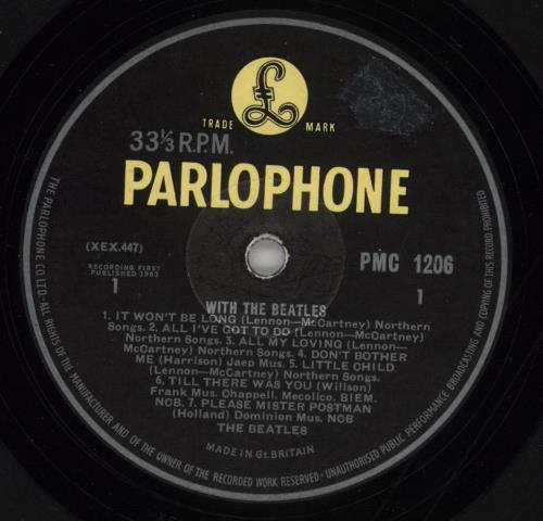 The Beatles With The Beatles - 1st - EJD - Gotta - VG vinyl LP album (LP record) UK BTLLPWI705034