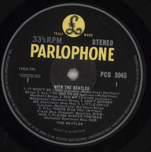 The Beatles With The Beatles - 1st - EX vinyl LP album (LP record) UK BTLLPWI692474