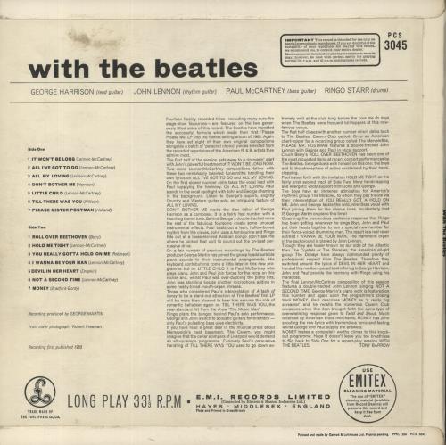 The Beatles With The Beatles - 1st - EX vinyl LP album (LP record) UK BTLLPWI692474
