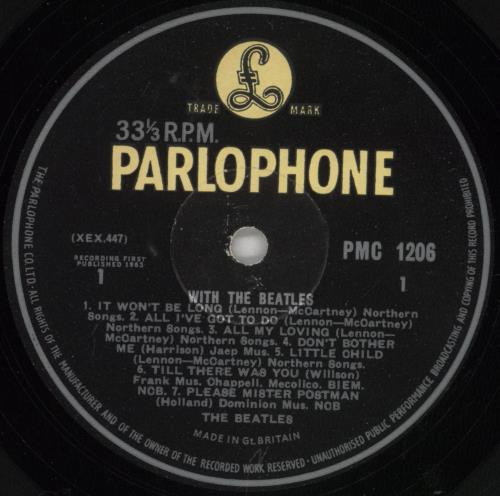 The Beatles With The Beatles - 1st - Gotta - G&L - EX vinyl LP album (LP record) UK BTLLPWI293392