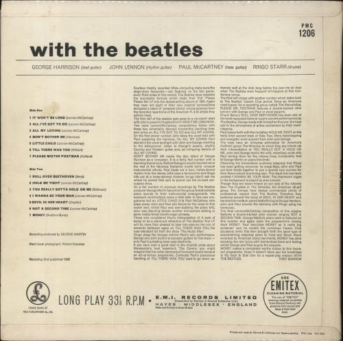 The Beatles With The Beatles - 1st - Gotta - G&L - EX vinyl LP album (LP record) UK BTLLPWI293392