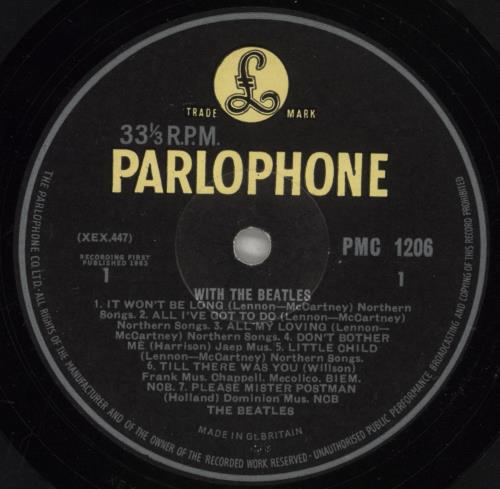 The Beatles With The Beatles - 1st - Gotta - G&L - G vinyl LP album (LP record) UK BTLLPWI880351