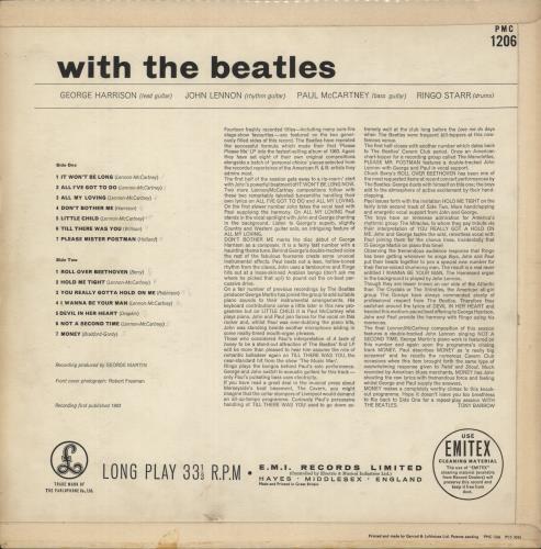 The Beatles With The Beatles - 1st - Gotta - G&L - G vinyl LP album (LP record) UK BTLLPWI880351