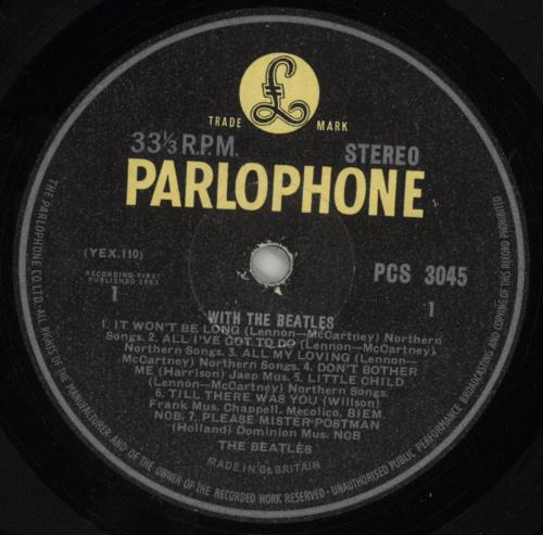 The Beatles With The Beatles - 1st - VG vinyl LP album (LP record) UK BTLLPWI577130