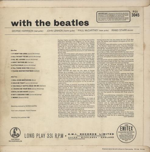 The Beatles With The Beatles - 1st - VG vinyl LP album (LP record) UK BTLLPWI577130