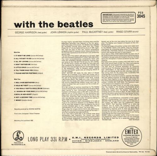The Beatles With The Beatles - 1st - VG vinyl LP album (LP record) UK BTLLPWI577130