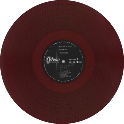 The Beatles With The Beatles - 1st Odeon - Red Vinyl + Obi - VG vinyl LP album (LP record) Japanese BTLLPWI742951
