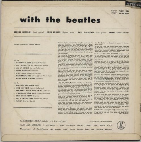 The Beatles With The Beatles - 1st vinyl LP album (LP record) Australian BTLLPWI751233
