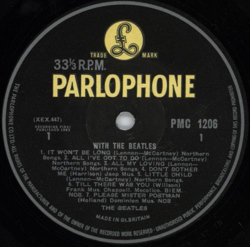 The Beatles With The Beatles - 2nd - LOL vinyl LP album (LP record) UK BTLLPWI777875