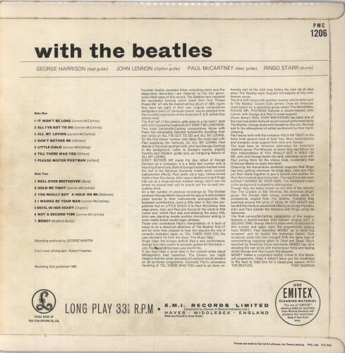 The Beatles With The Beatles - 2nd G&L Mislabeled vinyl LP album (LP record) UK BTLLPWI817517