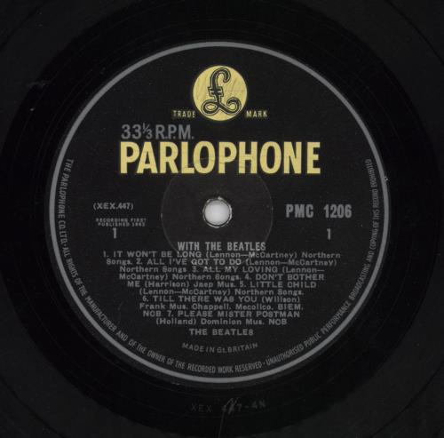 The Beatles With The Beatles - 2nd G&L Mislabeled vinyl LP album (LP record) UK BTLLPWI817517