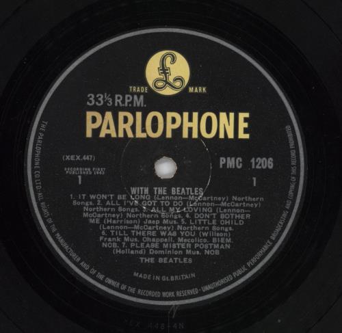 The Beatles With The Beatles - 2nd G&L Mislabeled vinyl LP album (LP record) UK BTLLPWI817517