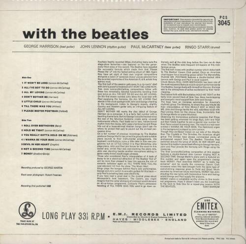 The Beatles With The Beatles - 3rd - EX vinyl LP album (LP record) UK BTLLPWI519242