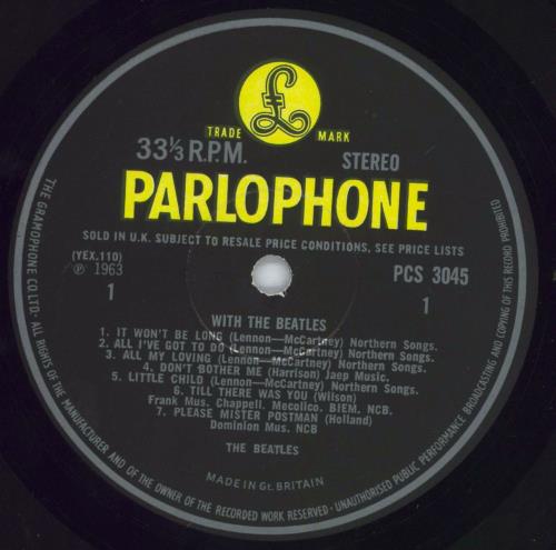 The Beatles With The Beatles - 3rd vinyl LP album (LP record) UK BTLLPWI359079