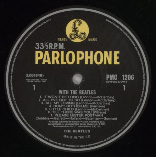 The Beatles With The Beatles - MONO - 180gm Vinyl vinyl LP album (LP record) UK BTLLPWI807782