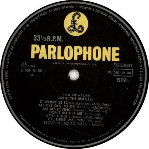 The Beatles With The Beatles vinyl LP album (LP record) Portuguese BTLLPWI161918
