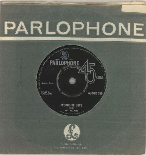 The Beatles Words Of Love - Good 7" vinyl single (7 inch record / 45) South African BTL07WO689726