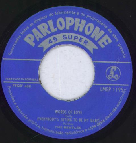 The Beatles Words Of Love 7" vinyl single (7 inch record / 45) Portuguese BTL07WO830672