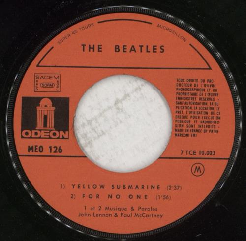 The Beatles Yellow Submarine EP - 1st - Ex 7" vinyl single (7 inch record / 45) French BTL07YE567960