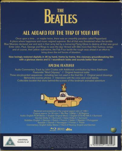 The Beatles Yellow Submarine Blu Ray DVD UK BTLBRYE570275
