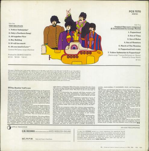 The Beatles Yellow Submarine vinyl LP album (LP record) UK BTLLPYE833450
