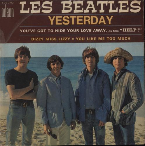 The Beatles Yesterday EP 7" vinyl single (7 inch record / 45) French BTL07YE62814