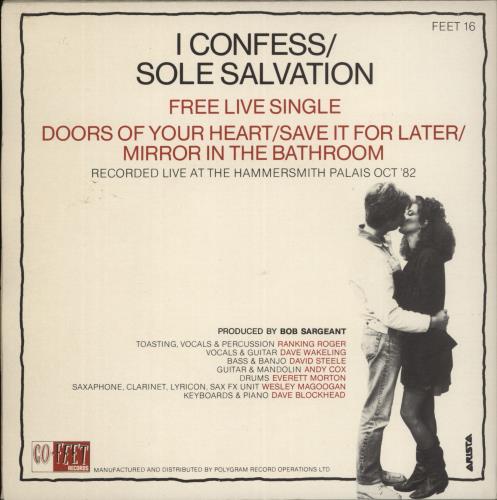 The Beat I Confess 7" vinyl single (7 inch record / 45) UK TBT07IC49459