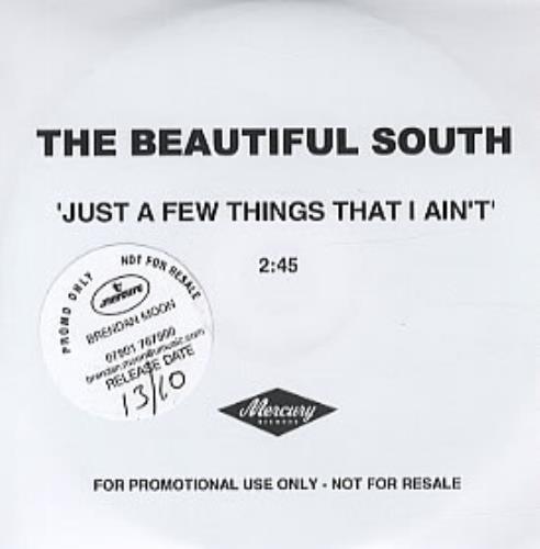 The Beautiful South Just A Few Things That I Ain't CD-R acetate UK BSOCRJU259750