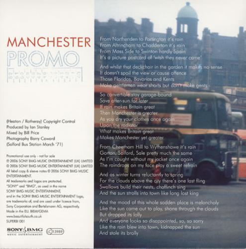 The Beautiful South Manchester CD single (CD5 / 5") UK BSOC5MA393925