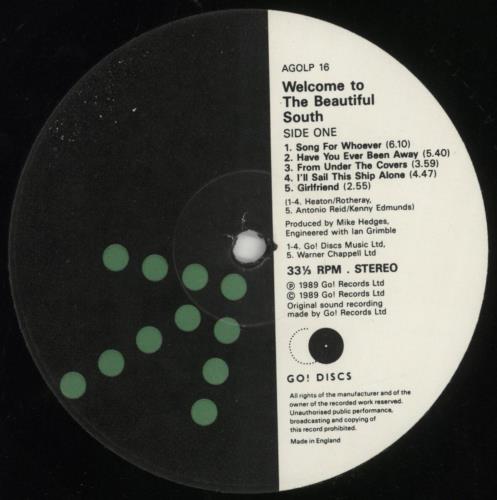 The Beautiful South Welcome To The Beautiful South - Withdrawn 'Gun' Sleeve - EX vinyl LP album (LP record) UK BSOLPWE773119