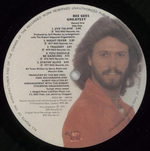 The Bee Gees Bee Gees Greatest - 1st - Hype Stickered 2-LP vinyl record set (Double LP Album) UK BGE2LBE637623