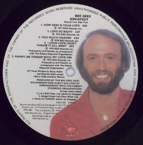 The Bee Gees Bee Gees Greatest - 1st 2-LP vinyl record set (Double LP Album) UK BGE2LBE830063