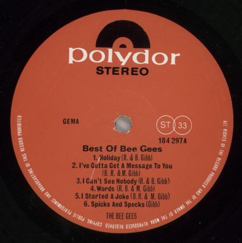 The Bee Gees Best Of Bee Gees vinyl LP album (LP record) Hong Kong BGELPBE719383