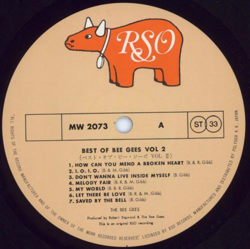 The Bee Gees Best Of The Bee Gees Volume 2 vinyl LP album (LP record) Japanese BGELPBE208950
