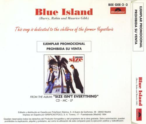 The Bee Gees Blue Island CD single (CD5 / 5") Spanish BGEC5BL35338