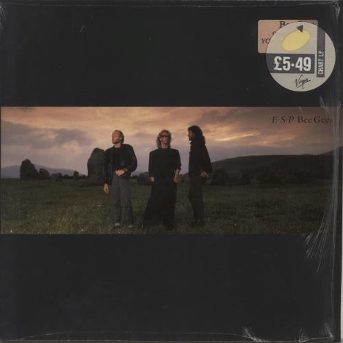 The Bee Gees E.S.P - Hype Sticker - Shrink vinyl LP album (LP record) UK BGELPES874807