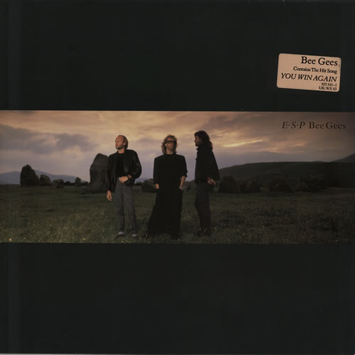 The Bee Gees E.S.P. - Promo Stickered Sleeve vinyl LP album (LP record) UK BGELPES293047