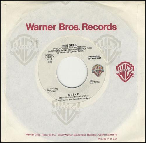 The Bee Gees E.S.P. 7" vinyl single (7 inch record / 45) US BGE07ES127238