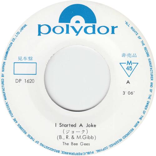 The Bee Gees I Started A Joke 7" vinyl single (7 inch record / 45) Japanese BGE07IS681262