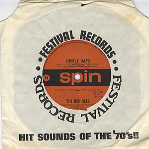 The Bee Gees Lonely Days 7" vinyl single (7 inch record / 45) Australian BGE07LO324615